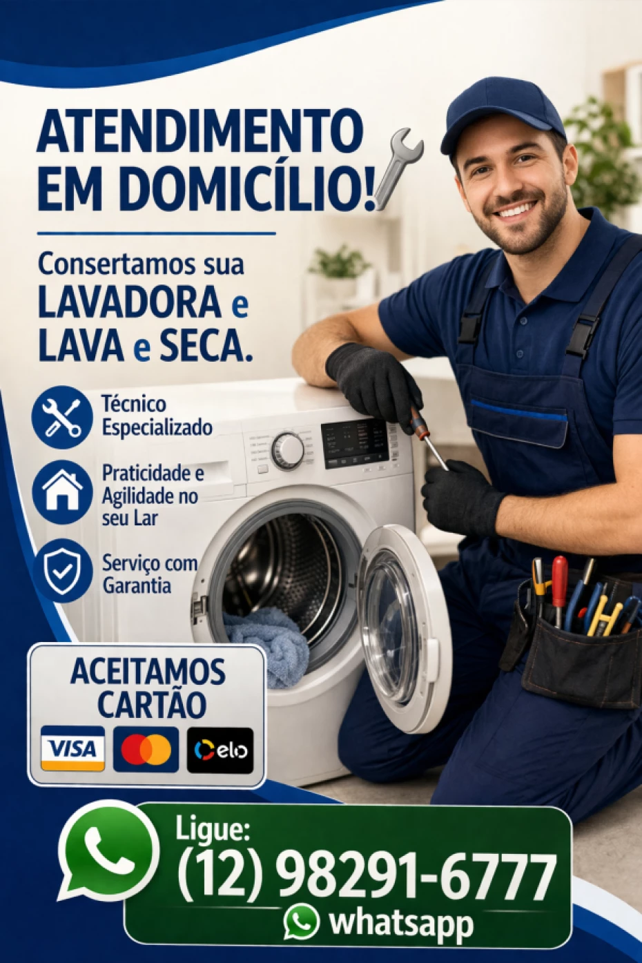 Foto 2:  — Assistência técnica de Lava e seca e lava louça    Edcarlos melhor de Taubaté 